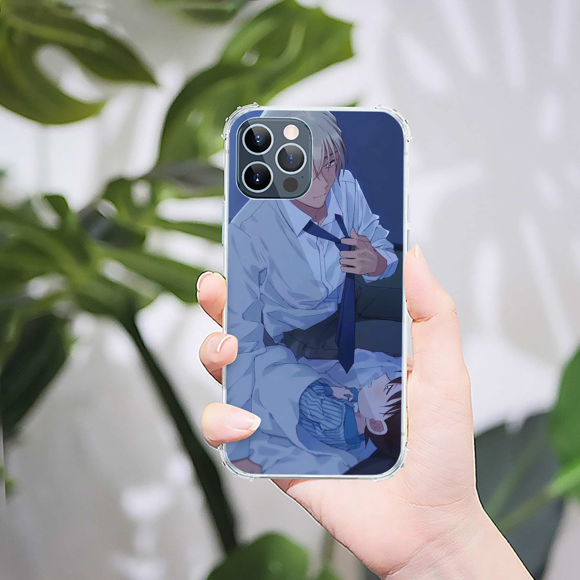 （画像用） 名探偵コナン Detective Conan 【iPhone 12シリーズ対応】透明スマホケース（クリアソフトケース）
